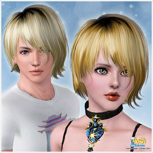 Rock bob haircut ID 763 by Peggy Zone for Sims 3