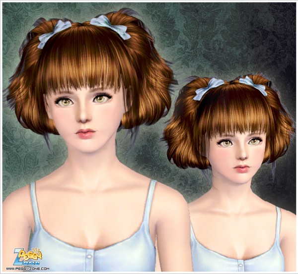 Fancy schmancy bow hair ID 890 by Peggy Zone for Sims 3