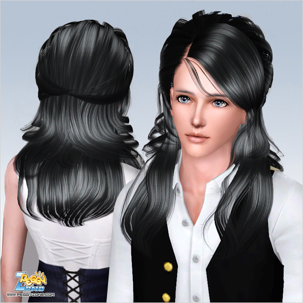 Formal Half updo hairstyle ID 475 by Peggy Zone for Sims 3