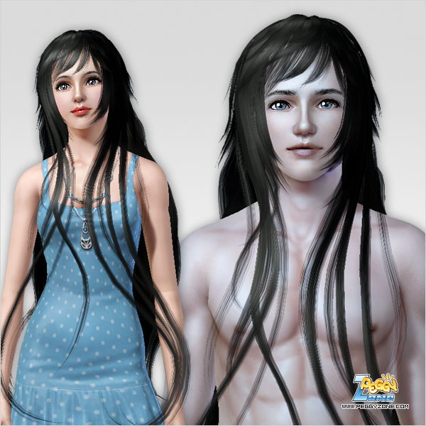 Dimensional fringes hairstyle ID 120 by Peggy Zone for Sims 3