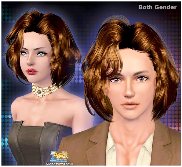 Voluminous bob haircut ID 892 by Peggy Zone for Sims 3
