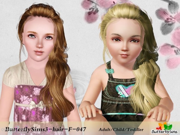 Dashing Diva hairstyle   Hair 47 by Butterfly for Sims 3