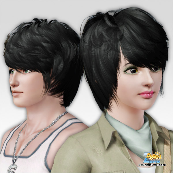 Dimensional bangs haircut ID 214 by Peggy Zone for Sims 3
