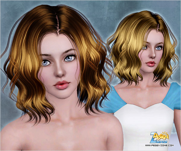 Wavy bob ID 494 by Peggy Zone for Sims 3