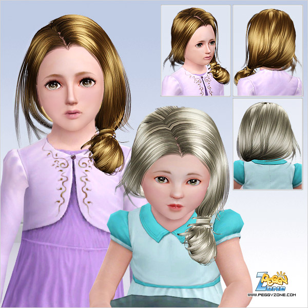 Twisted Side Ponytail  hairstyle ID 753 by Peggy Zone for Sims 3