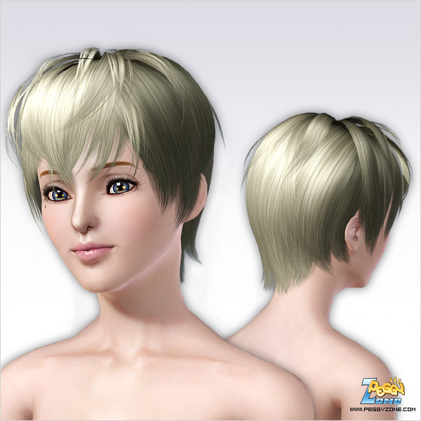 Tom boy haircut ID 000008 by Peggy Zone for Sims 3