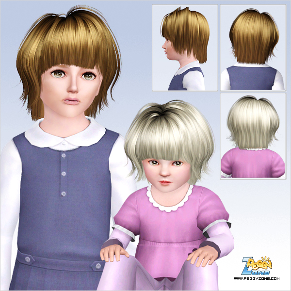 Teased hair ID 624 by Peggy Zone for Sims 3