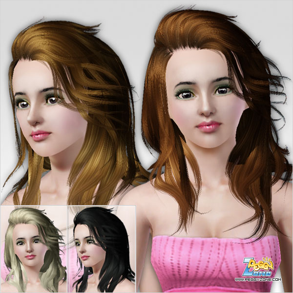 Wild hairstyle ID 334 by Peggy Zone for Sims 3