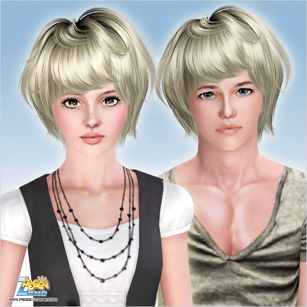 The choppy layered bob haircut ID 714 by Peggy Zone for Sims 3