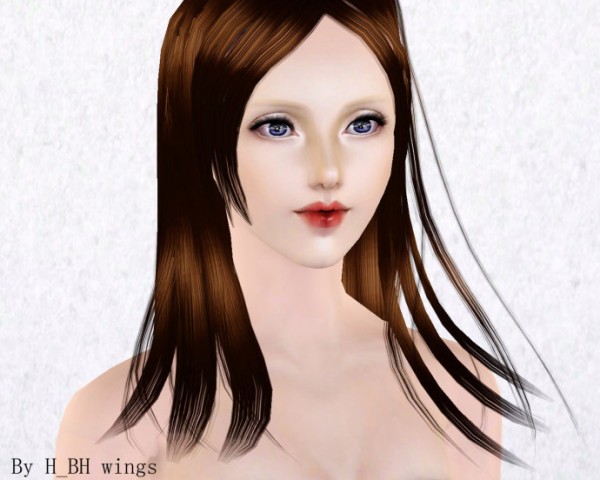 Fringed medium hairstyle by Wings for Sims 3