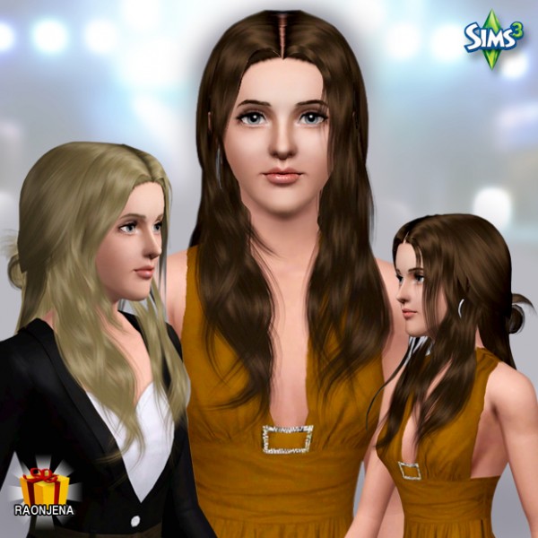 Wavy hairstyle   Hair 03 by Raonjena for Sims 3