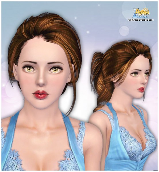 Wrapped ponytail for Sims 3