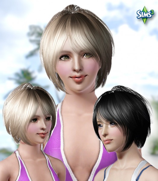 Fringed bob hairstyle   Hair 31 by Raonjena for Sims 3