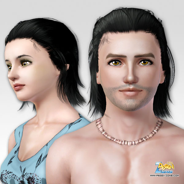 Slicked back haircut ID 93 by Peggy Zone for Sims 3