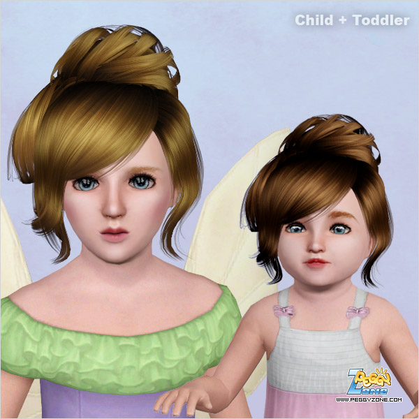 Fancy topknot ID 452 by Peggy Zone for Sims 3