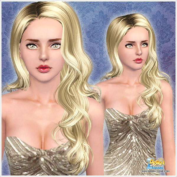 Curly side hairstyle ID 000055 by Peggy Zone for Sims 3