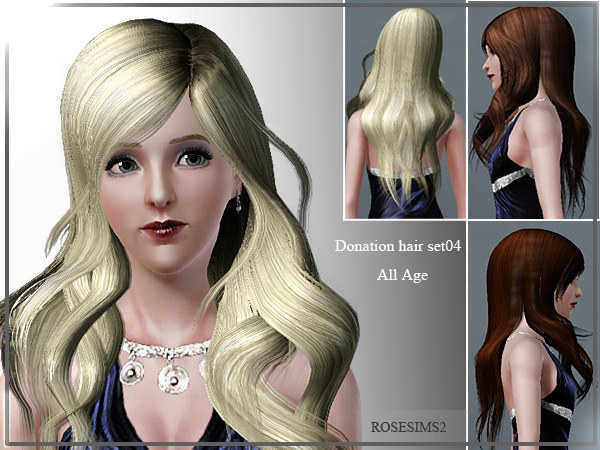 Long wavy hairstyle by Rose for Sims 3