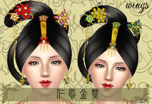 Asiatic hairstyle by Wings for Sims 3