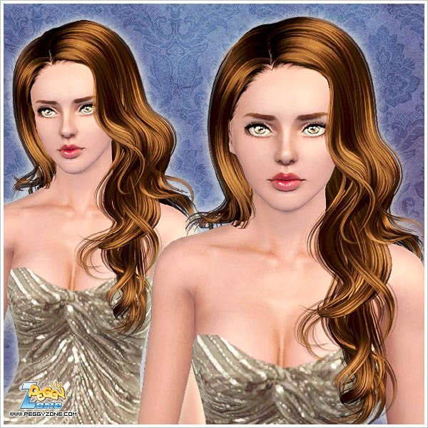 Curly side hairstyle ID 000055 by Peggy Zone for Sims 3