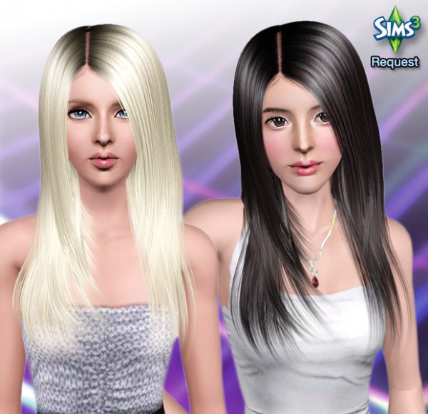 Glosy straight hairstyle   Hair 33 by Raonjena for Sims 3