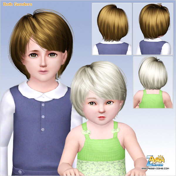 Short hairstyle with bangs ID 000056 by Peggy Zone for Sims 3