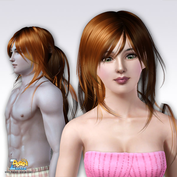 Wild ponytail with bangs ID 64 by Peggy Zone for Sims 3
