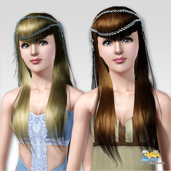Fancy hairstyle ID 147 by Peggy Zone for Sims 3