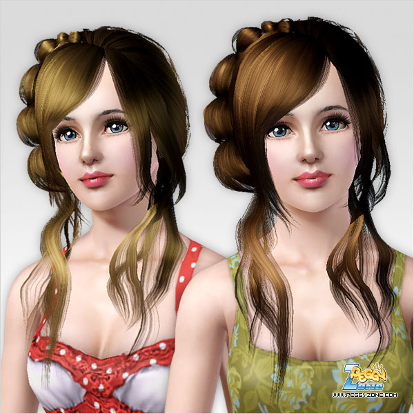 Princess hairstyle ID 402 by Peggy Zone for Sims 3