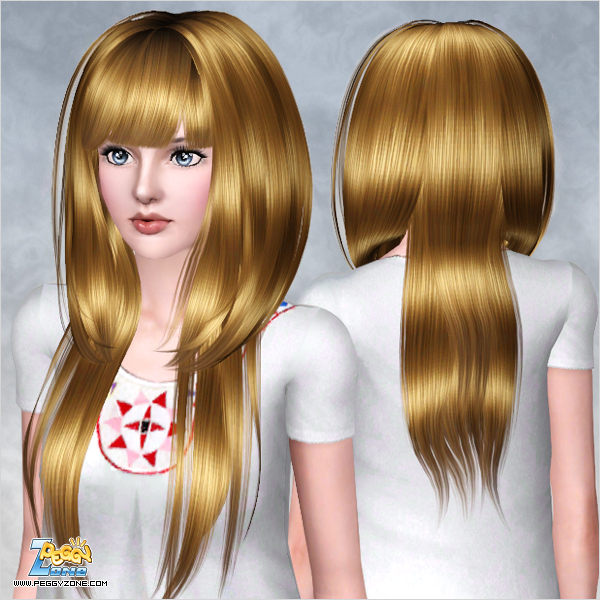 Dimensional scales with bangs ID 496 by Peggy Zone for Sims 3