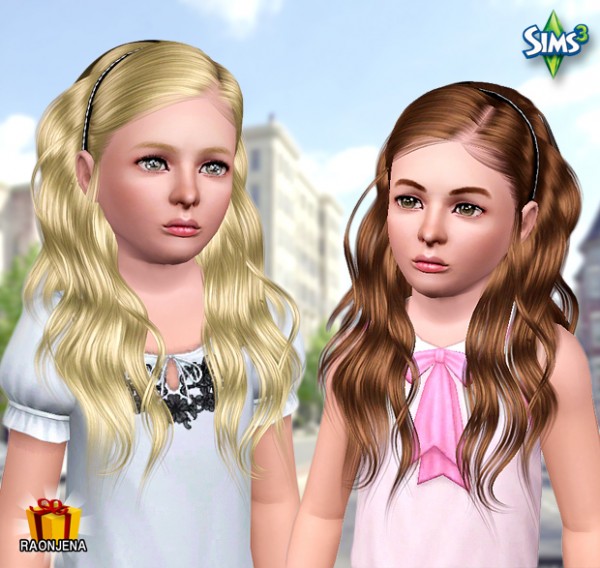 Wavy hairstyle with head band for child– Hair 34 by Raonjena for Sims 3