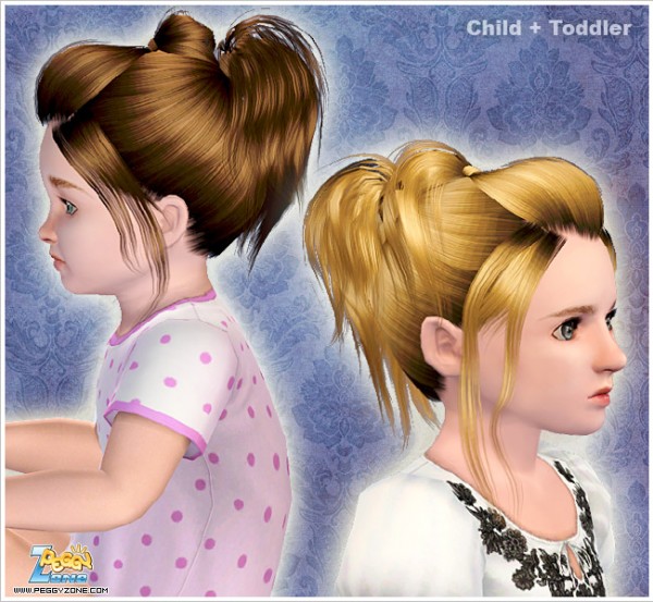 Distinct hairstyle ID 910 by Peggy Zone for Sims 3