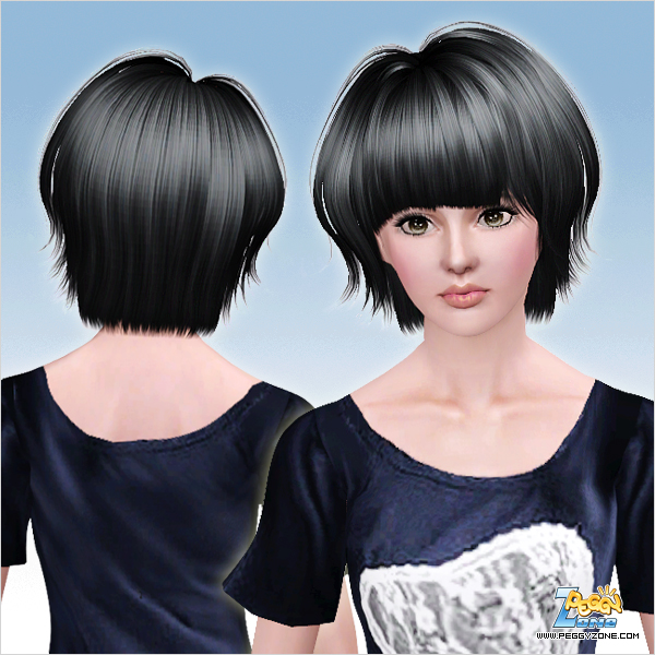 Very short bob haircut ID 625 by Peggy Zone  for Sims 3