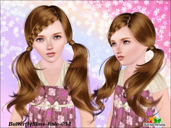 Contemporary hairstyle   Hair 52 by  Butterfly Sims for Sims 3
