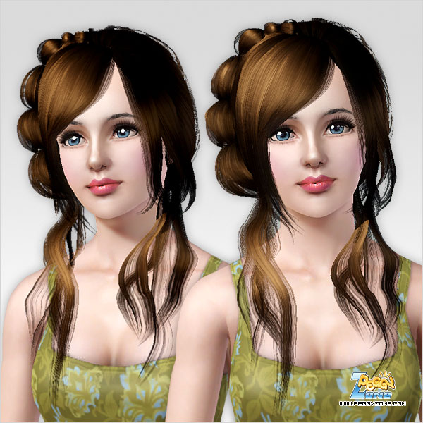 Princess hairstyle ID 402 by Peggy Zone for Sims 3