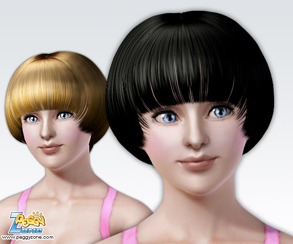 Classic bob with bangs ID 29 by Peggy Zone for Sims 3