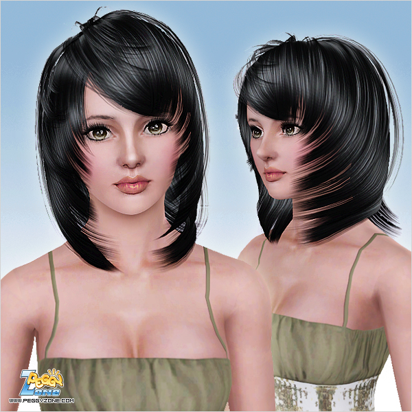 Layered framing the face hairstyle ID 735 by Peggy Zone for Sims 3