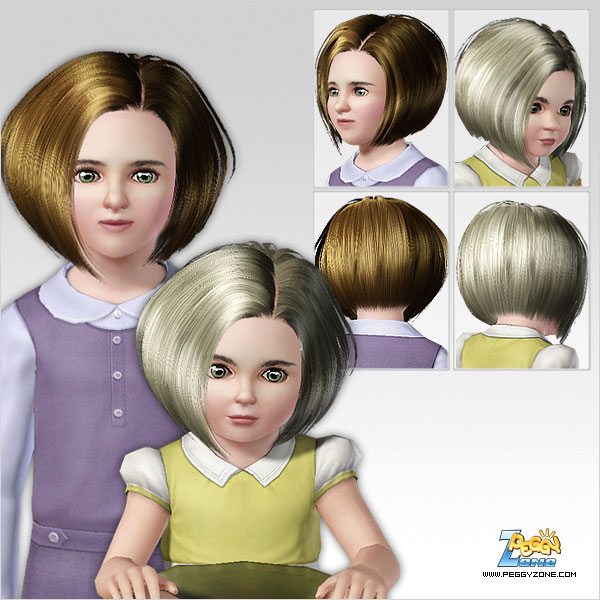  Classic bob ID 000012 by Peggy Zone for Sims 3