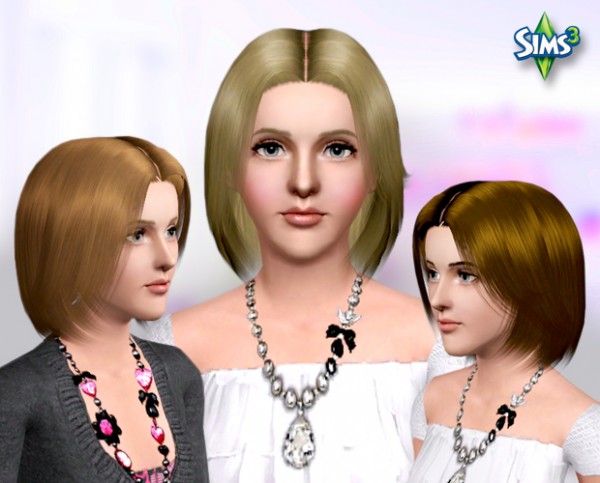 Middle parth bob   Hair 04 by Raonjena for Sims 3