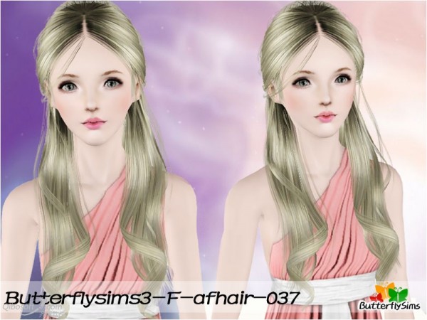 Half up half down hairstyle    Hair 37 by Butterfly for Sims 3