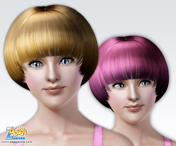 Classic bob with bangs ID 29 by Peggy Zone for Sims 3