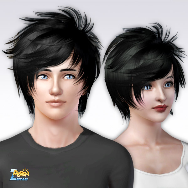 Spiky haircut ID 65 by Peggy Zone - Sims 3 Hairs