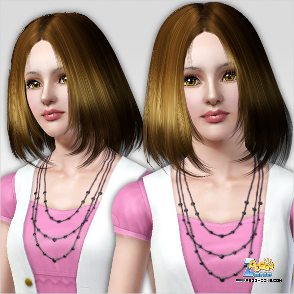 Voluminous straight hairstyle ID 309 by Peggy Zone for Sims 3