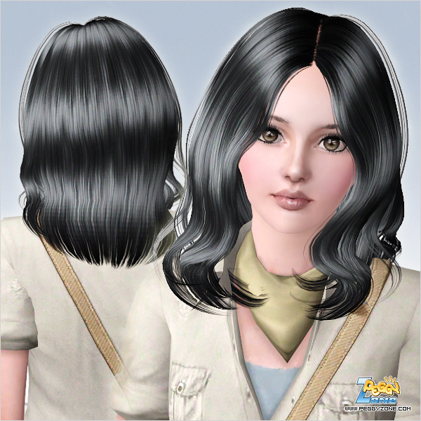 Bright wavy hairstyle ID 572 by Peggy Zone for Sims 3