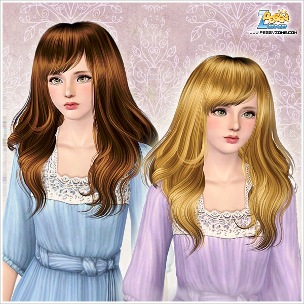 Romance hairstyle ID 781 by Peggy Zone for Sims 3