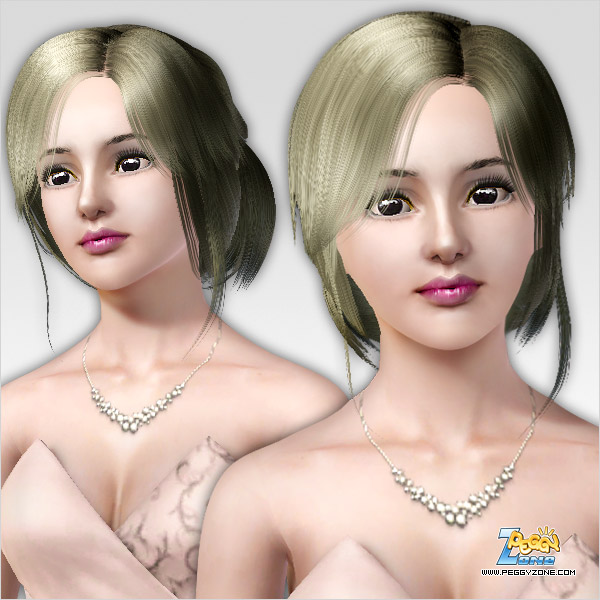 Roundly bun  hairstyle ID  for Sims 3