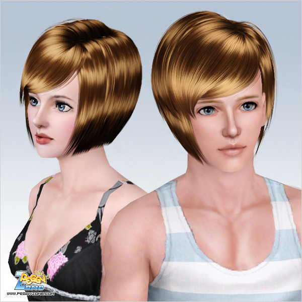 Straight and shiny bob ID 503 by Peggy Zone for Sims 3