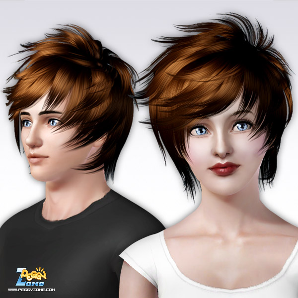 Spiky haircut ID 65 by Peggy Zone for Sims 3
