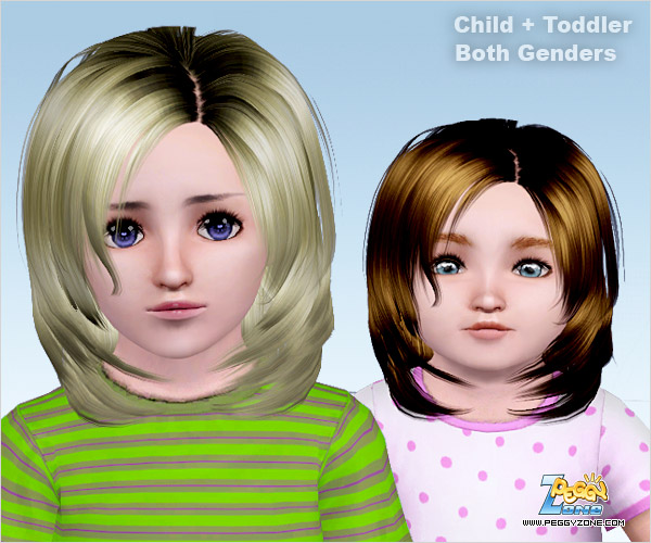 Just below chin hairstyle ID 492 by Peggy Zone for Sims 3