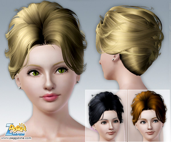 French chignon ID 33 by Peggy Zone for Sims 3