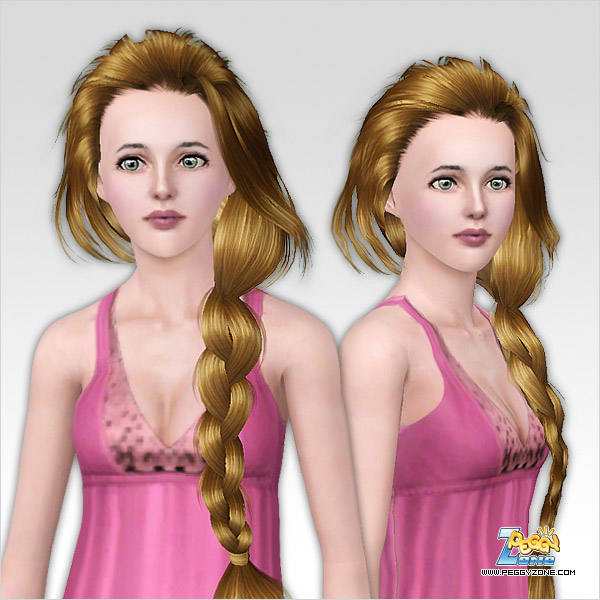 Fishtail in the lef side of a head ID 584 by Peggy Zone for Sims 3